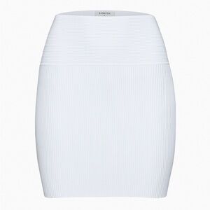 aritizia babaton White knit sculpt Ribbed Pencil Skirt. medium.